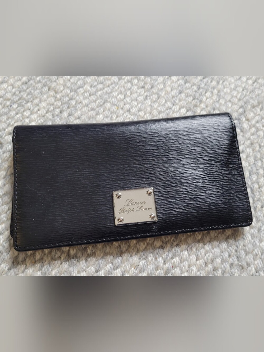 Lauren Ralph Lauren Wallet Black Leather Logo